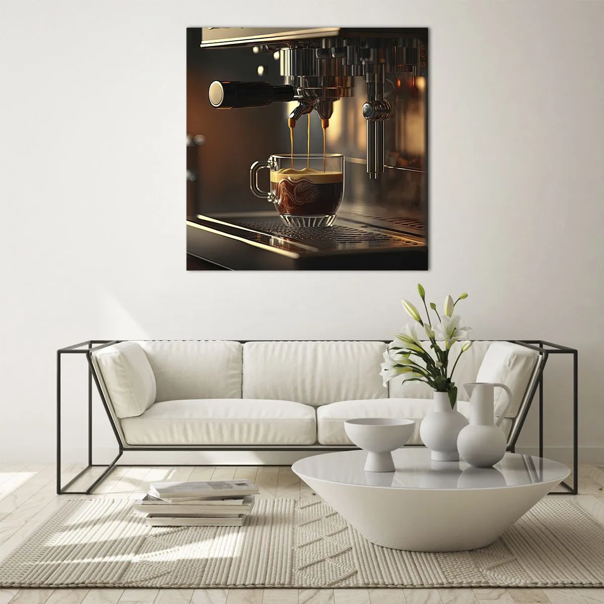 Quadro su vetro - Miscela sensuale - 70x70 cm