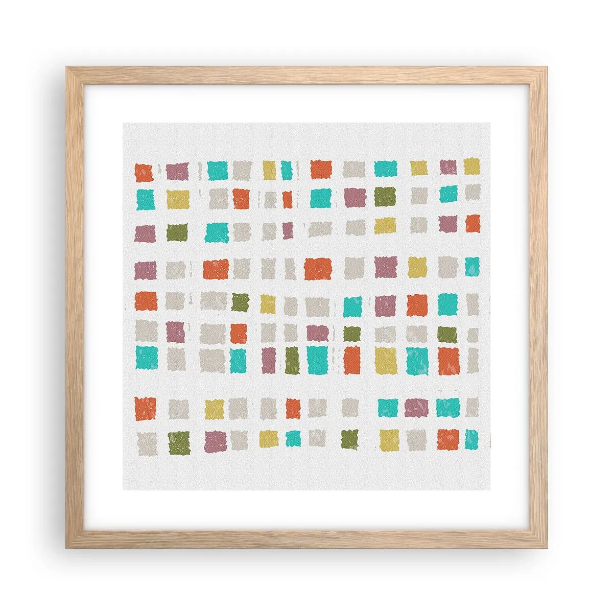 Poster in cornice rovere chiaro - Un gioco sconosciuto - 40x40 cm