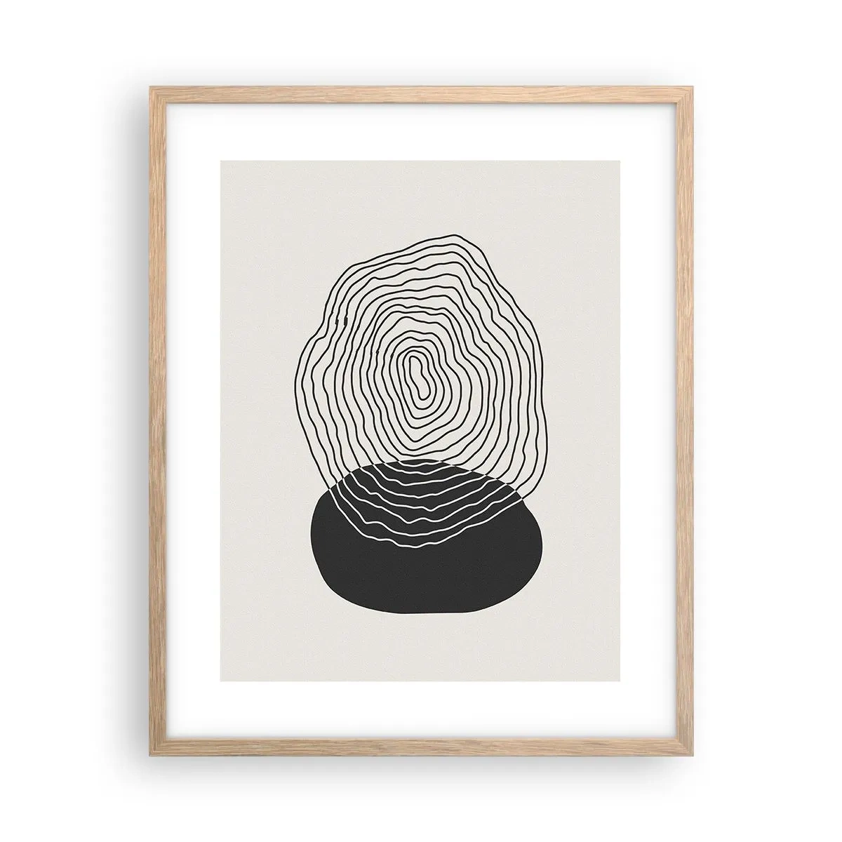 Poster in cornice rovere chiaro - Durata e vibrazione - 40x50 cm