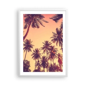 Poster in cornice bianca - Composizione tropicale - 50x70 cm