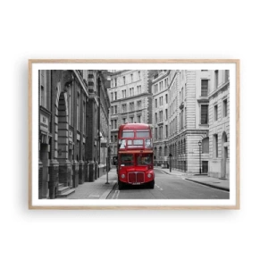 Poster in cornice rovere chiaro - Il quotidiano non deve essere grigio - 100x70 cm