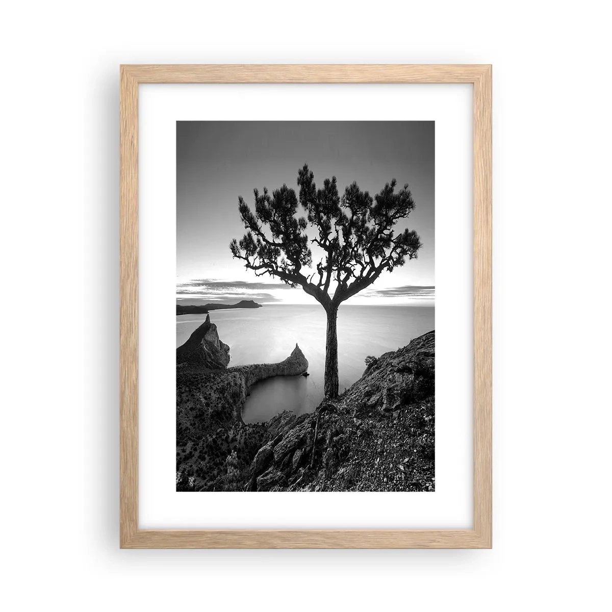 Poster in cornice rovere chiaro - Pace fino all'orizzonte - 30x40 cm