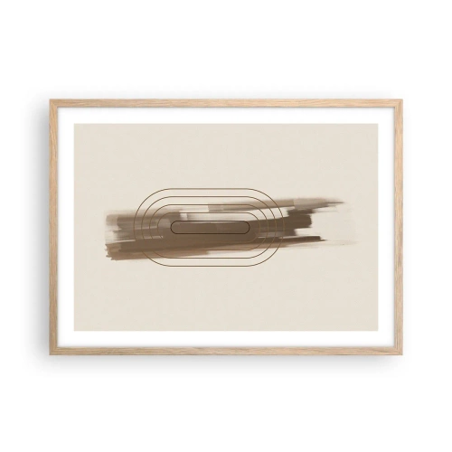 Poster in cornice rovere chiaro - Un soffio di grigio - 70x50 cm