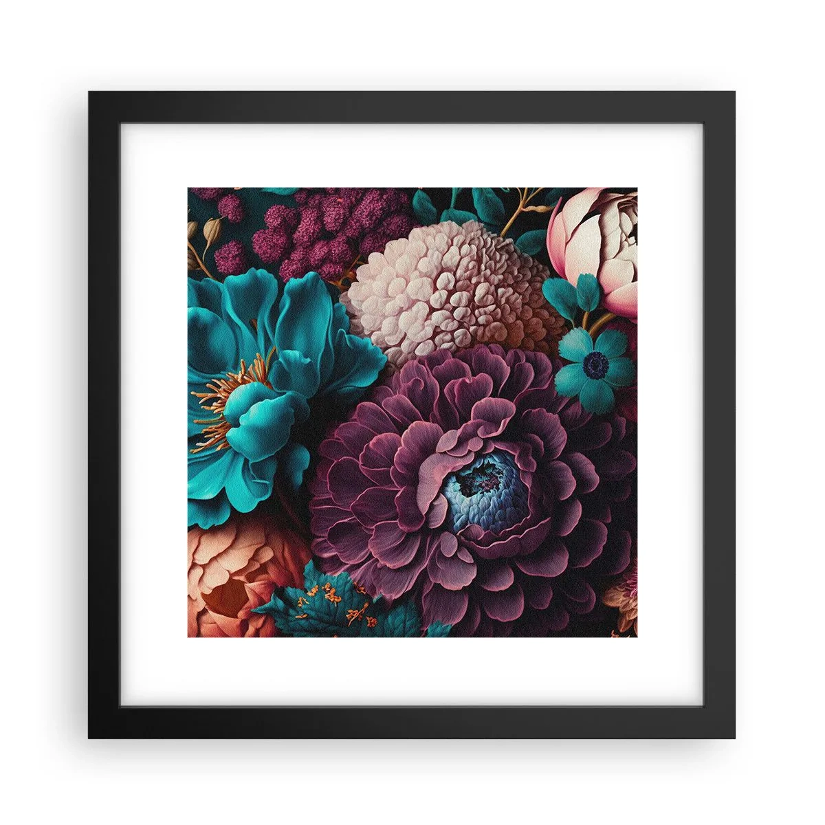 Poster in cornice nera - Ricchezza della natura - 30x30 cm