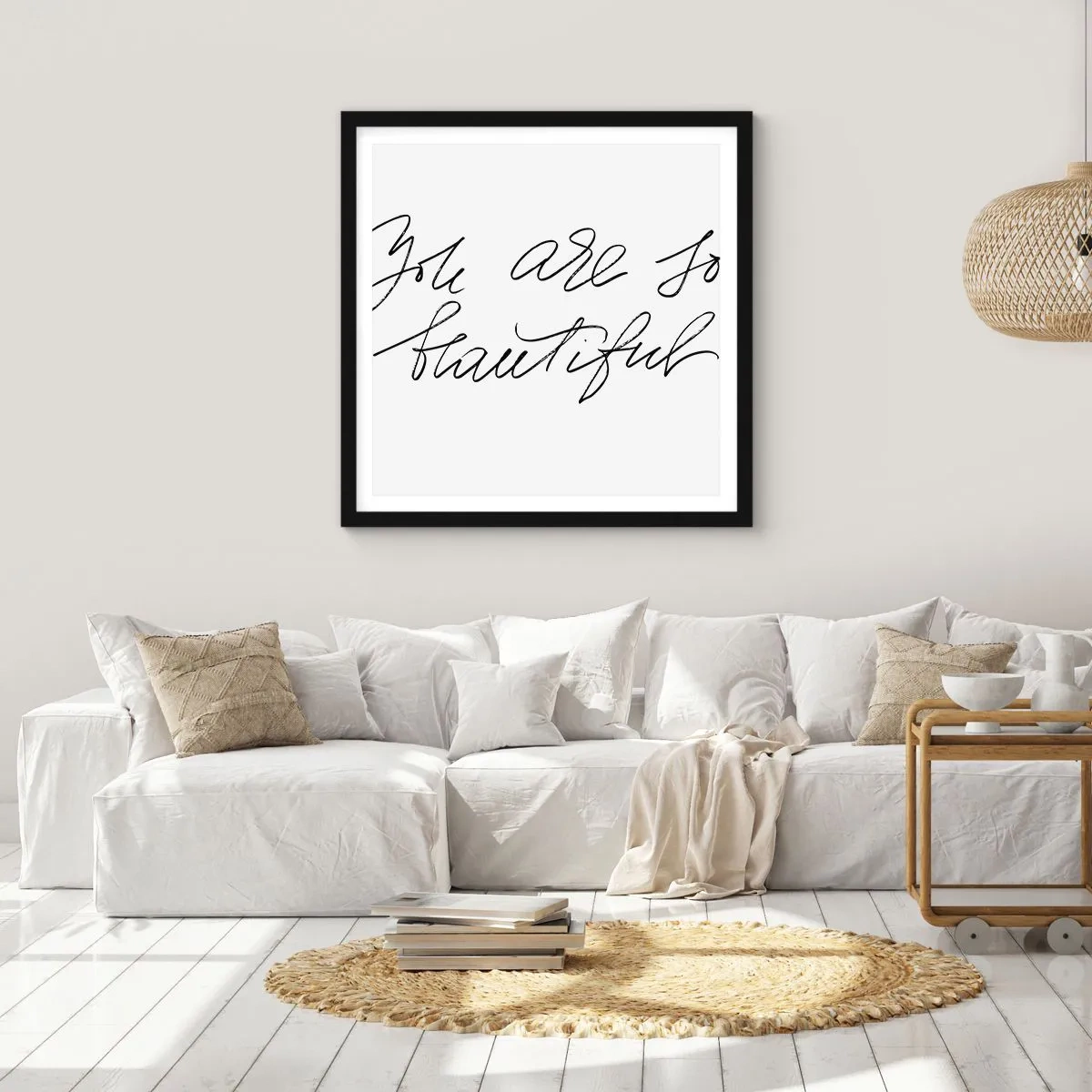 Poster in cornice nera - Davvero, credimi... - 30x30 cm