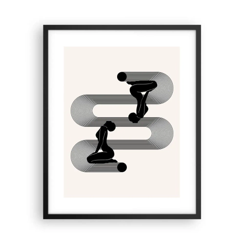 Poster in cornice nera - Simmetria sensuale - 40x50 cm