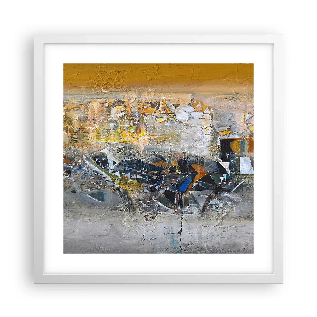 Poster in cornice bianca - Tutto andrà bene - 40x40 cm