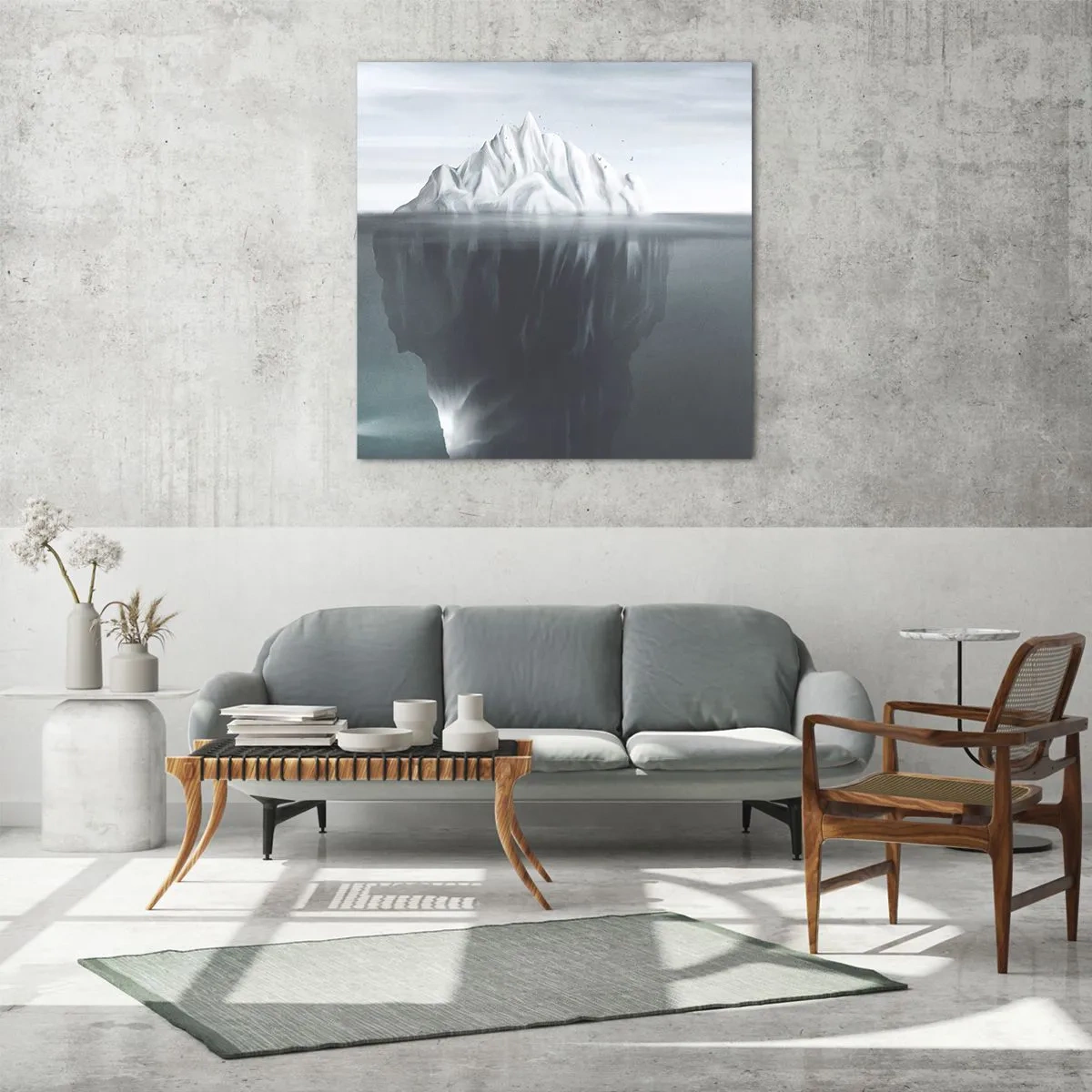 Quadro su vetro - Mistero sottomarino - 60x60 cm