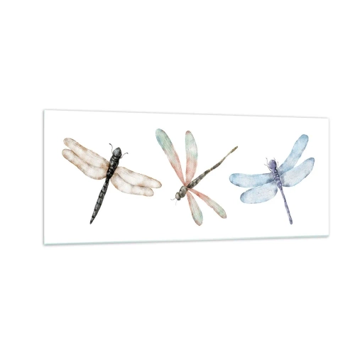 Quadro su vetro - Libellule senza peso - 100x40 cm
