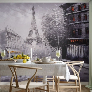 Fotomurali Standard Eco - Passeggiata a Parigi - Città, Parigi, Torre Eiffel - 500x350 cm