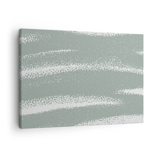 Quadro su tela - Stampe su Tela - Onde invernali nei toni del menta e del bianco - 70x50cm - Astrazione in clima invernale - Decorazione murale moderna per soggiorno e camera da letto ARTTOR