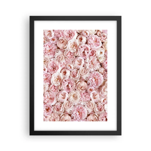 Poster in cornice nera - Coperto di rose - 30x40 cm