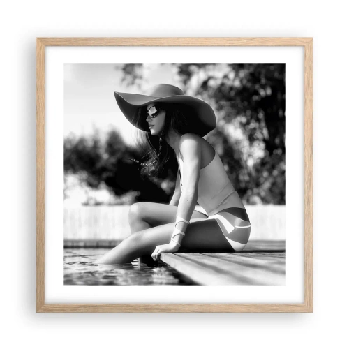 Poster in cornice rovere chiaro - Sogno estivo - 50x50 cm