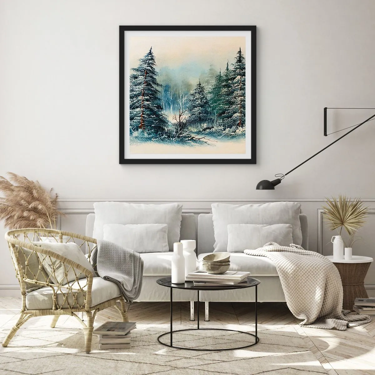 Poster in cornice nera - Pronti al Natale - 30x30 cm