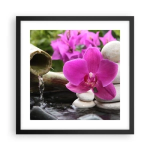 Poster in cornice nera - E già ti riposi - 40x40 cm