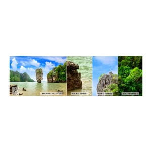 Campione di Fotomurale Adesivo Deluxe Sticker - Meraviglie rocciose della natura - Paesaggio, Natura, Tropici - 100x30 cm