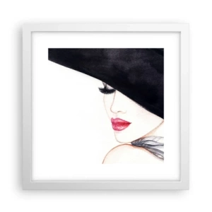 Poster in cornice bianca - Eleganza e sensualità - 30x30 cm