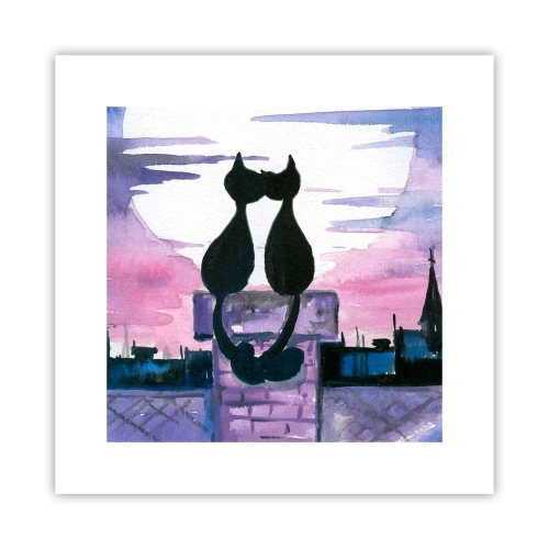 Poster - Appuntamento sotto la luna - 30x30 cm