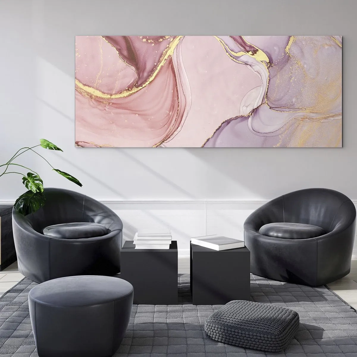 Quadro su vetro - La carezza dei colori - 90x30 cm