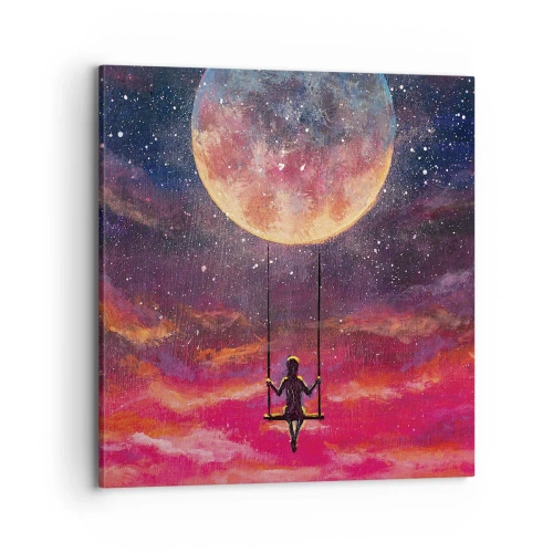 Quadro su tela - Stampe su Tela - Con la testa tra le nuvole - 70x70 cm