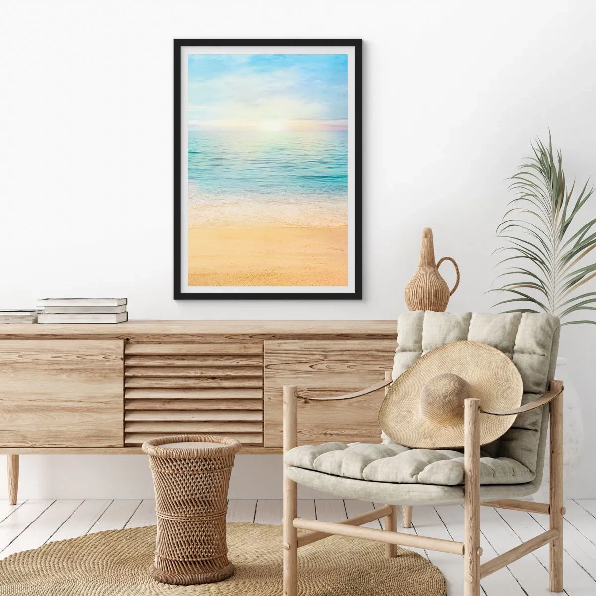 Poster in cornice nera - Il grande blu - 30x40 cm