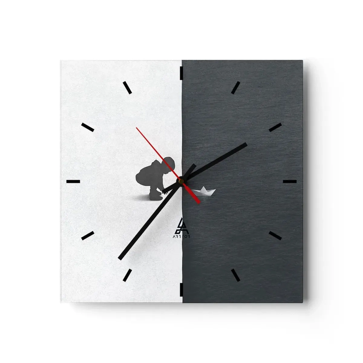 Orologio da parete - Orologio in Vetro - La grande spedizione - 40x40 cm