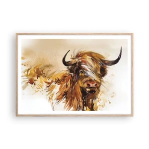 Poster in cornice rovere chiaro - L'orgoglio del cacciatore - 100x70 cm