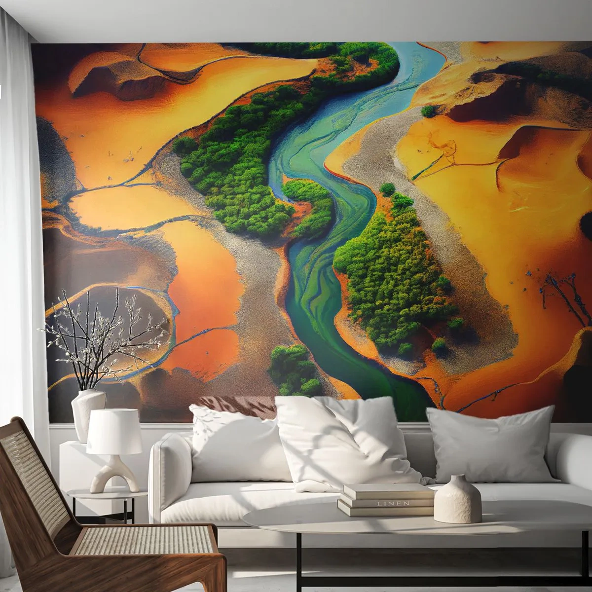 Fotomurali Premium Sand - Il fiume della vita - Paesaggio, Natura, Fiume - 350x256 cm