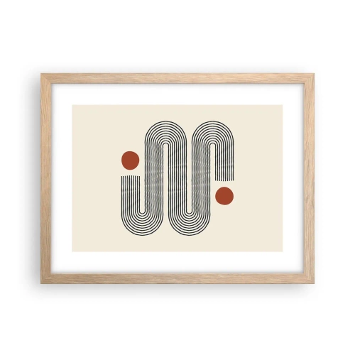 Poster in cornice rovere chiaro - Dall'inizio alla fine - 40x30 cm