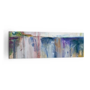 Quadro su tela - Stampe su Tela - Una composizione astratta di colori con effetto riflesso sulla tela. - 160x50cm - Impressioni e suggestioni colorate - Decorazione murale moderna per soggiorno e camera da letto ARTTOR