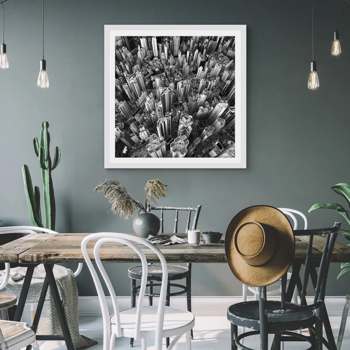 Poster in cornice bianca - Ancora più in alto - 60x60 cm