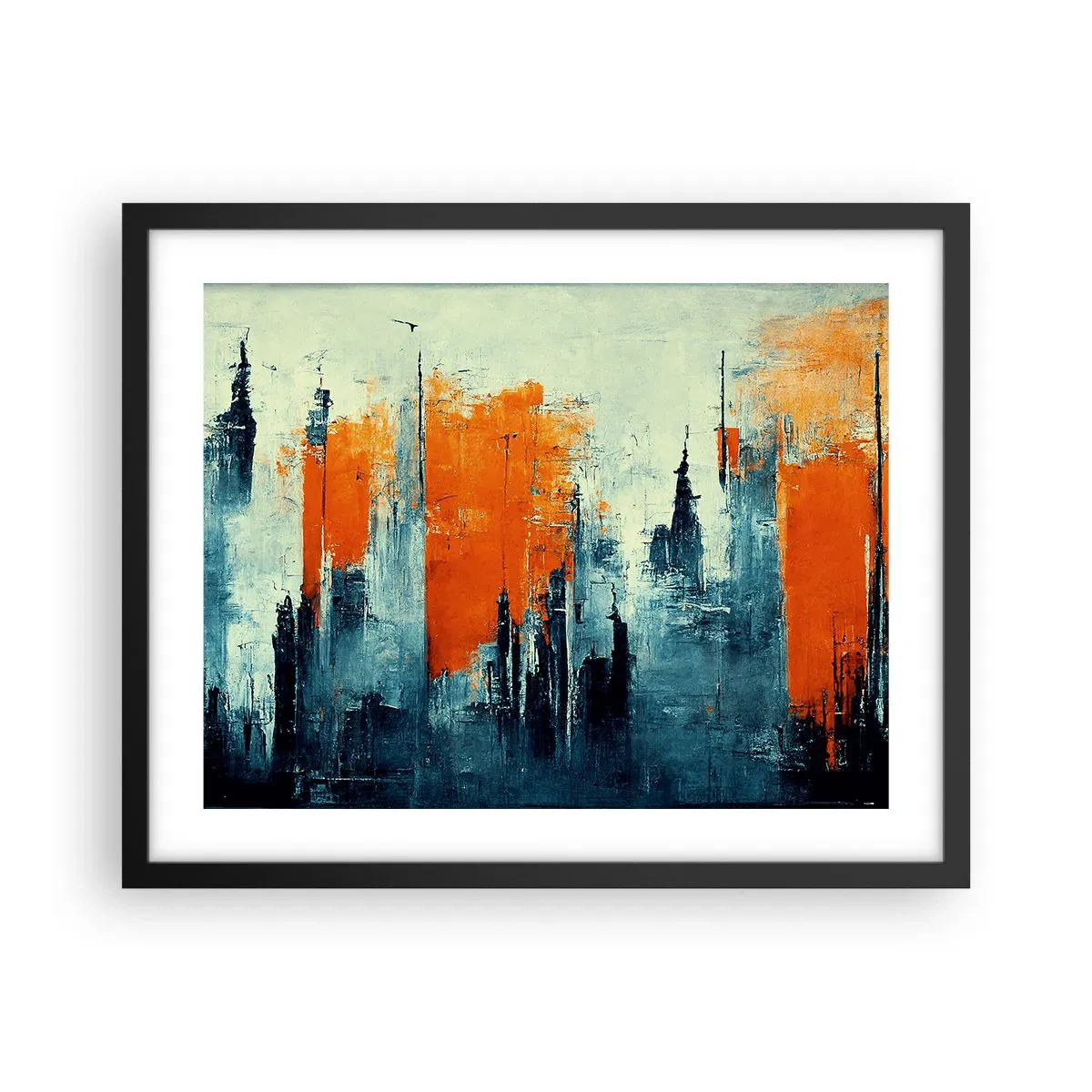 Poster in cornice nera - Paesaggio moderno - 50x40 cm