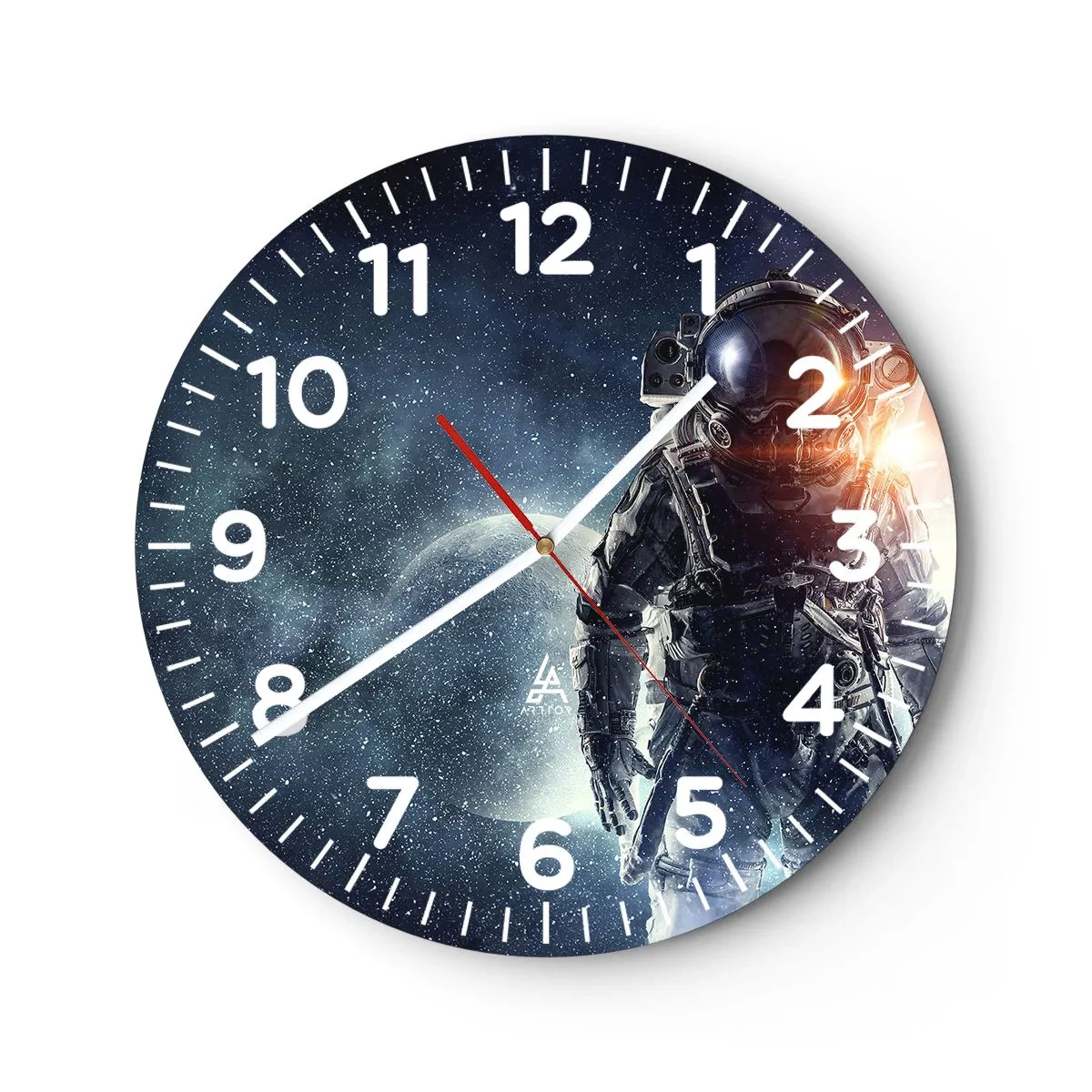 Orologio da parete - Orologio in Vetro - Avventura nello spazio - 40x40 cm