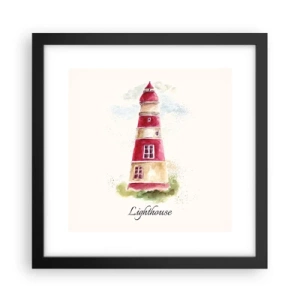 Poster in cornice nera - Attorno è sempre bel tempo - 30x30 cm