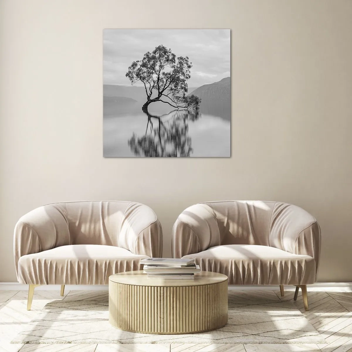 Quadro su vetro - C'è un paese così - 60x60 cm