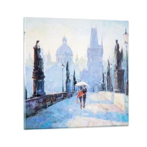 Quadro su vetro - La pioggia ci ha incantati - 50x50 cm