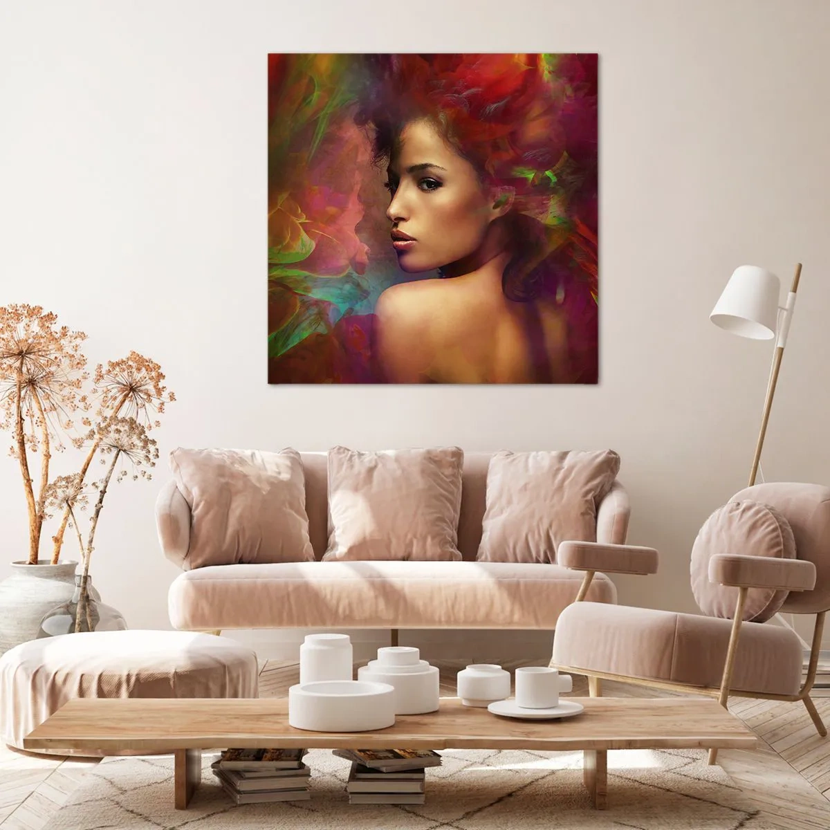 Quadro su tela - Stampe su Tela - Più bella dell'arcobaleno, delicata come la nebbia - 30x30 cm
