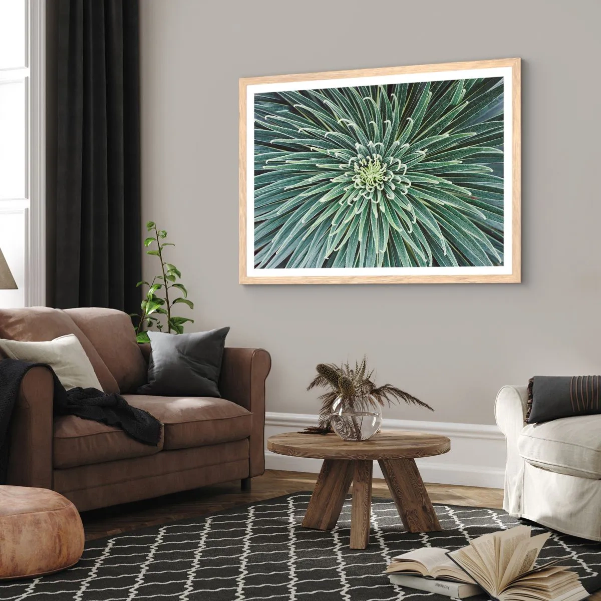 Poster in cornice rovere chiaro - La nascita delle stelle - 40x30 cm