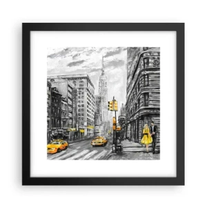 Poster in cornice nera - Racconto di New York - 30x30 cm