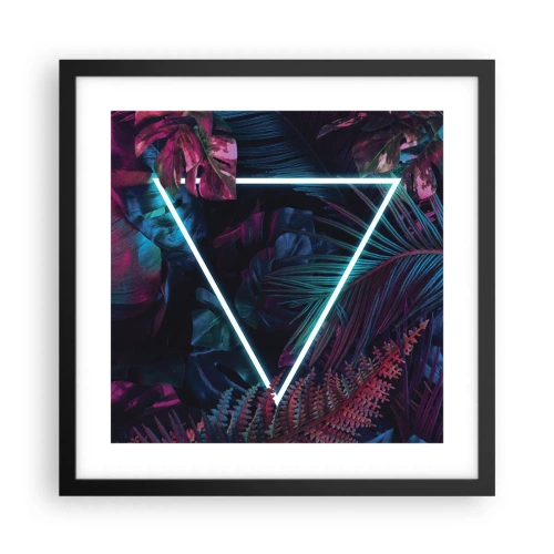 Poster in cornice nera - Giardino in stile discoteca - 40x40 cm