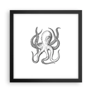 Poster in cornice nera - Ballando con le onde - 30x30 cm