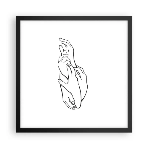 Poster in cornice nera - Il tocco buono - 40x40 cm