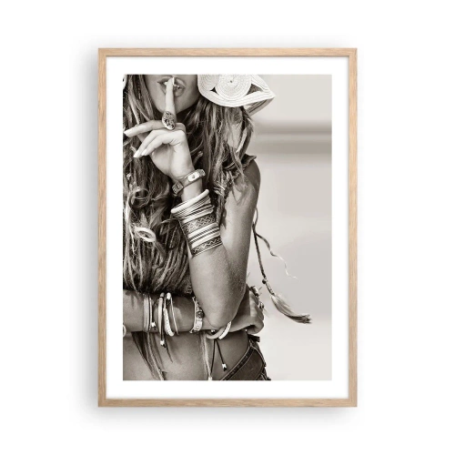 Poster in cornice rovere chiaro - Come una ragazza - 50x70 cm