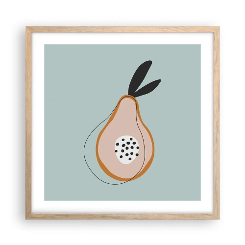 Poster in cornice rovere chiaro - Penetrare la natura delle cose - 50x50 cm