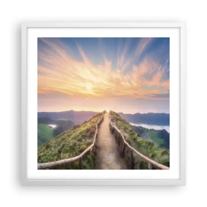 Poster in cornice bianca - Vicino al cielo - 50x50 cm