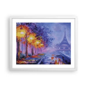 Poster in cornice bianca - Passeggiata da sogno - 50x40 cm
