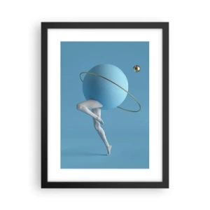 Poster in cornice nera - E i pianeti folleggiano - 30x40 cm