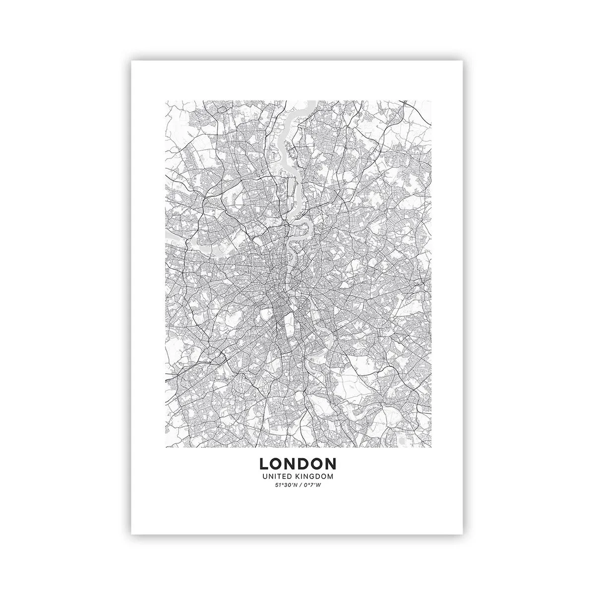 Poster - Mappa del labirinto di Londra - 70x100 cm
