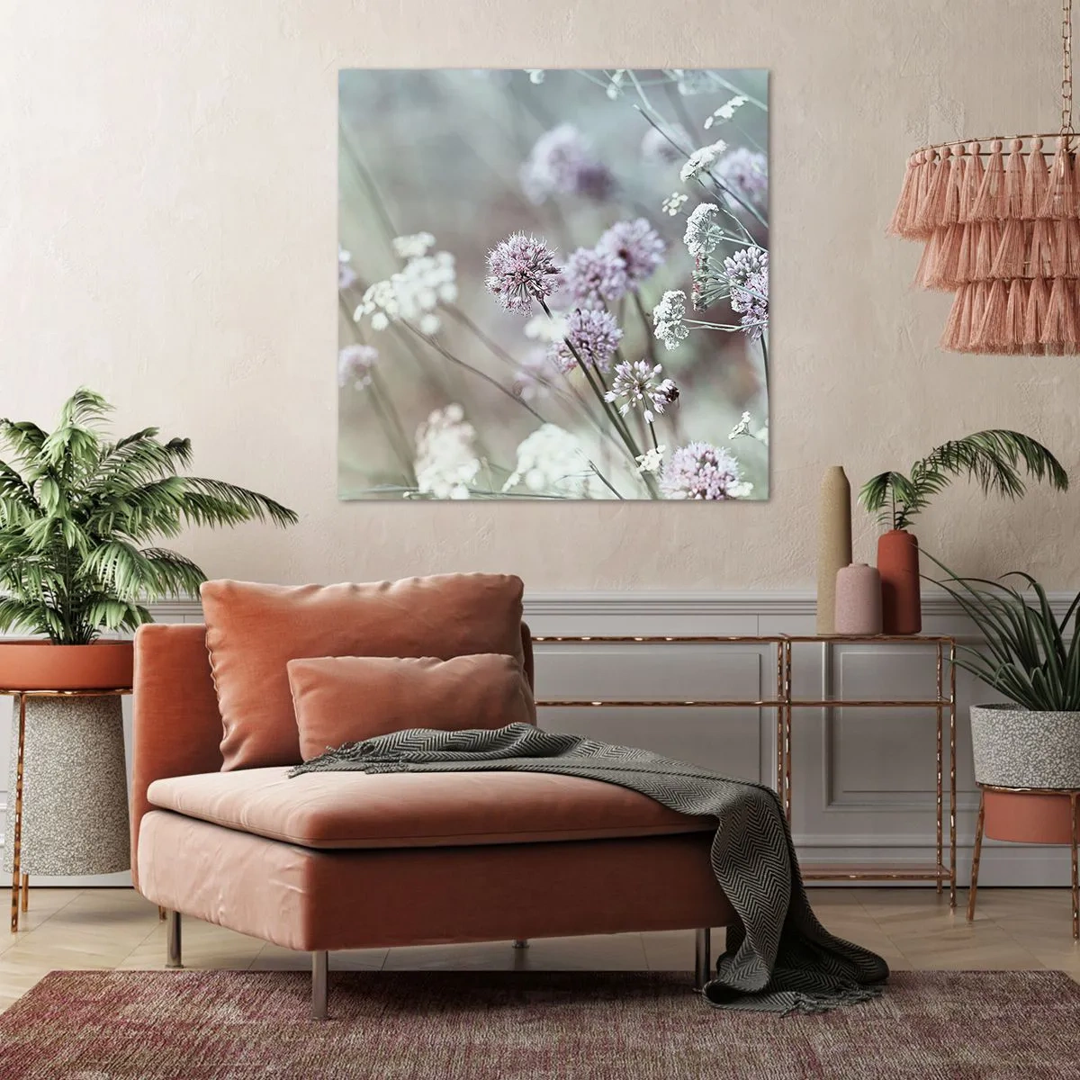 Quadro su tela - Stampe su Tela - Le dolci filigrane delle erbe - 30x30 cm