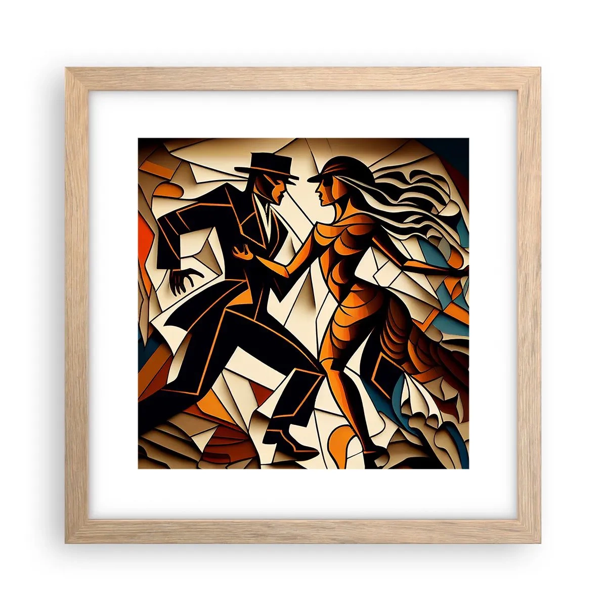 Poster in cornice rovere chiaro - La danza della passione - 30x30 cm